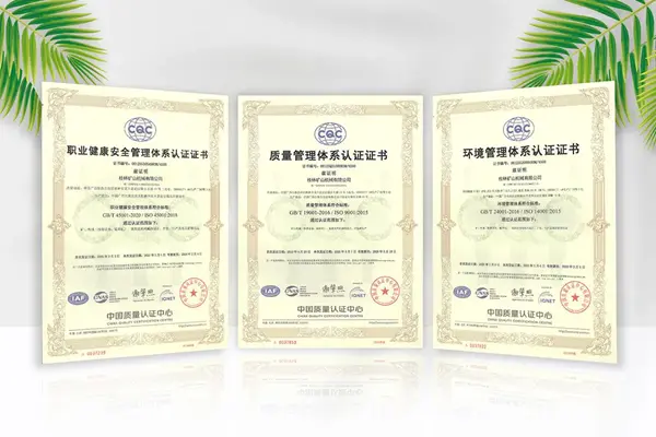 ISO Triple Management System Certificates